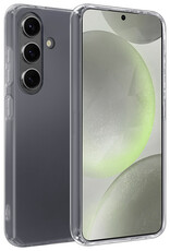 BASEY. Hoes Geschikt voor Samsung S24 Hoesje Siliconen Back Cover Case - Hoesje Geschikt voor Samsung Galaxy S24 Hoes Cover Hoesje - Transparant