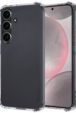 NoXx Hoes Geschikt voor Samsung S24 Hoesje Siliconen Cover Shock Proof Back Case Shockproof Hoes - Transparant