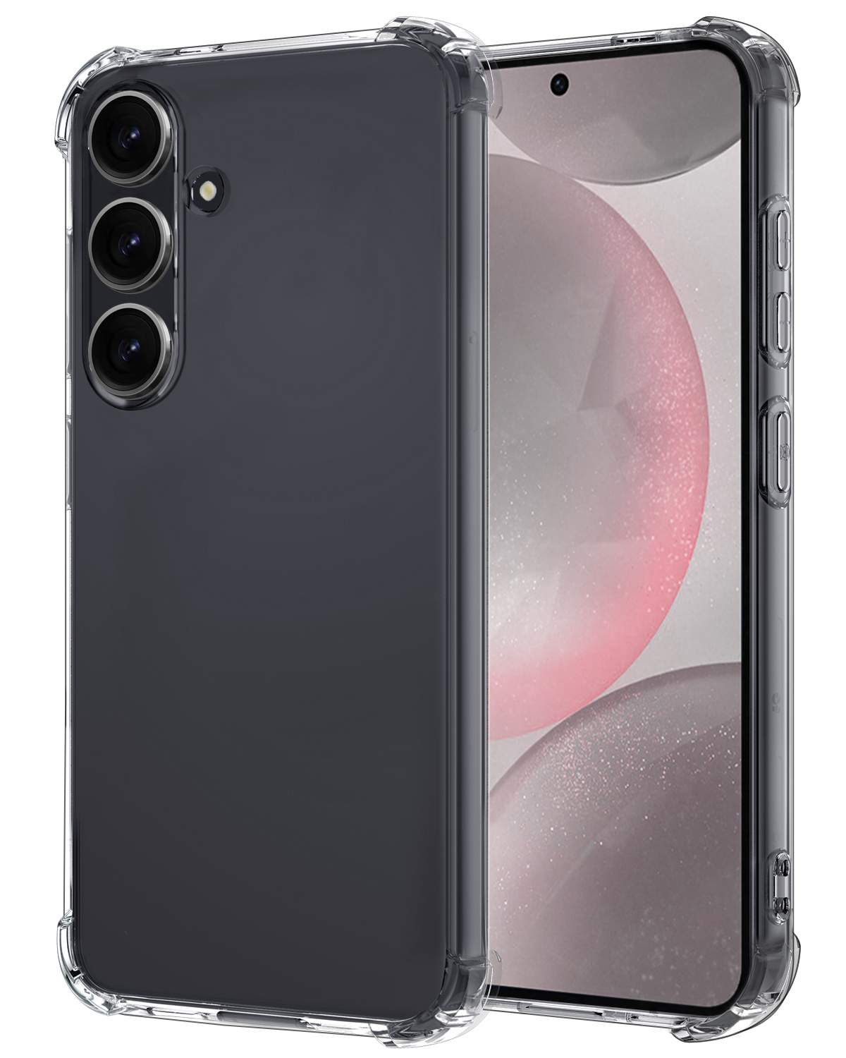 NoXx Hoes Geschikt voor Samsung S24 Hoesje Siliconen Cover Shock Proof Back Case Shockproof Hoes - Transparant
