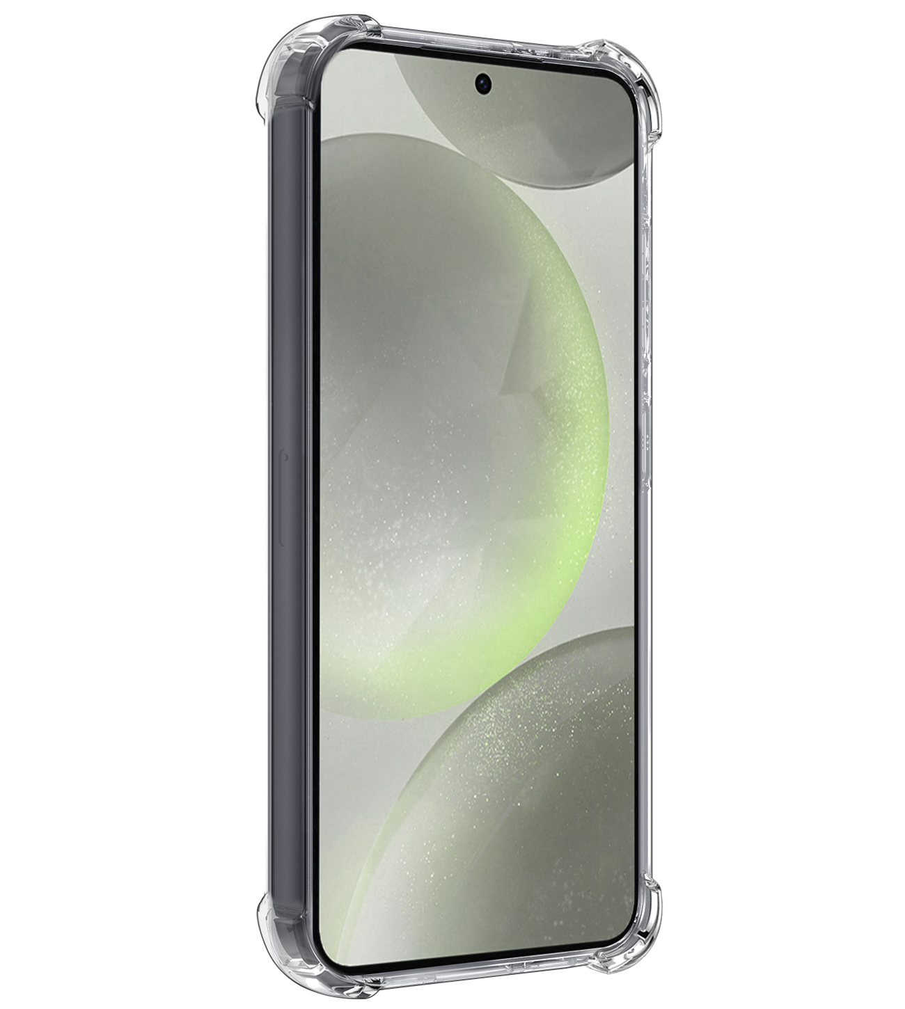 BASEY. Hoes Geschikt voor Samsung S24 Plus Hoesje Shock Proof Case Hoes Siliconen Met Screenprotector - Hoesje Geschikt voor Samsung Galaxy S24 Plus Hoes Cover Shockproof - Transparant