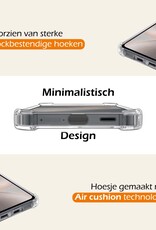 Nomfy Hoesje Geschikt voor Samsung S24 Hoesje Pasjeshouder Shockproof Pas Houder Met 2x Screenprotector - Hoesje Geschikt voor Samsung Galaxy S24 Hoes Met Kaarthouder - Transparant