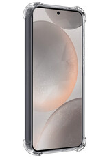 Nomfy Hoesje Geschikt voor Samsung S24 Hoesje Pasjeshouder Shockproof Pas Houder Met 2x Screenprotector - Hoesje Geschikt voor Samsung Galaxy S24 Hoes Met Kaarthouder - Transparant