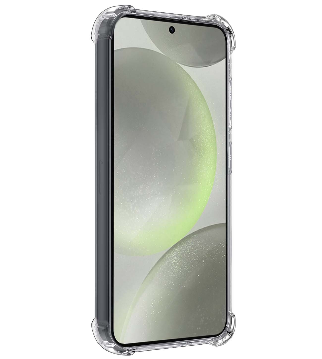 BASEY. Hoes Geschikt voor Samsung S24 Hoesje Shock Proof Case Hoes - Hoesje Geschikt voor Samsung Galaxy S24 Hoes Cover Shockproof - Transparant - 2 Stuks