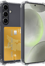 BASEY. Hoes Geschikt voor Samsung S24 Hoesje Shock Proof Case Hoes - Hoesje Geschikt voor Samsung Galaxy S24 Hoes Cover Shockproof - Transparant