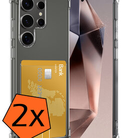 Nomfy Nomfy Samsung Galaxy S24 Ultra Hoesje Pashouder - 2 PACK