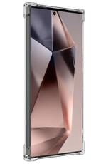 Nomfy Hoesje Geschikt voor Samsung S24 Ultra Hoesje Pasjeshouder Shockproof Pas Houder - Hoesje Geschikt voor Samsung Galaxy S24 Ultra Hoes Met Kaarthouder - Transparant - 2 PACK