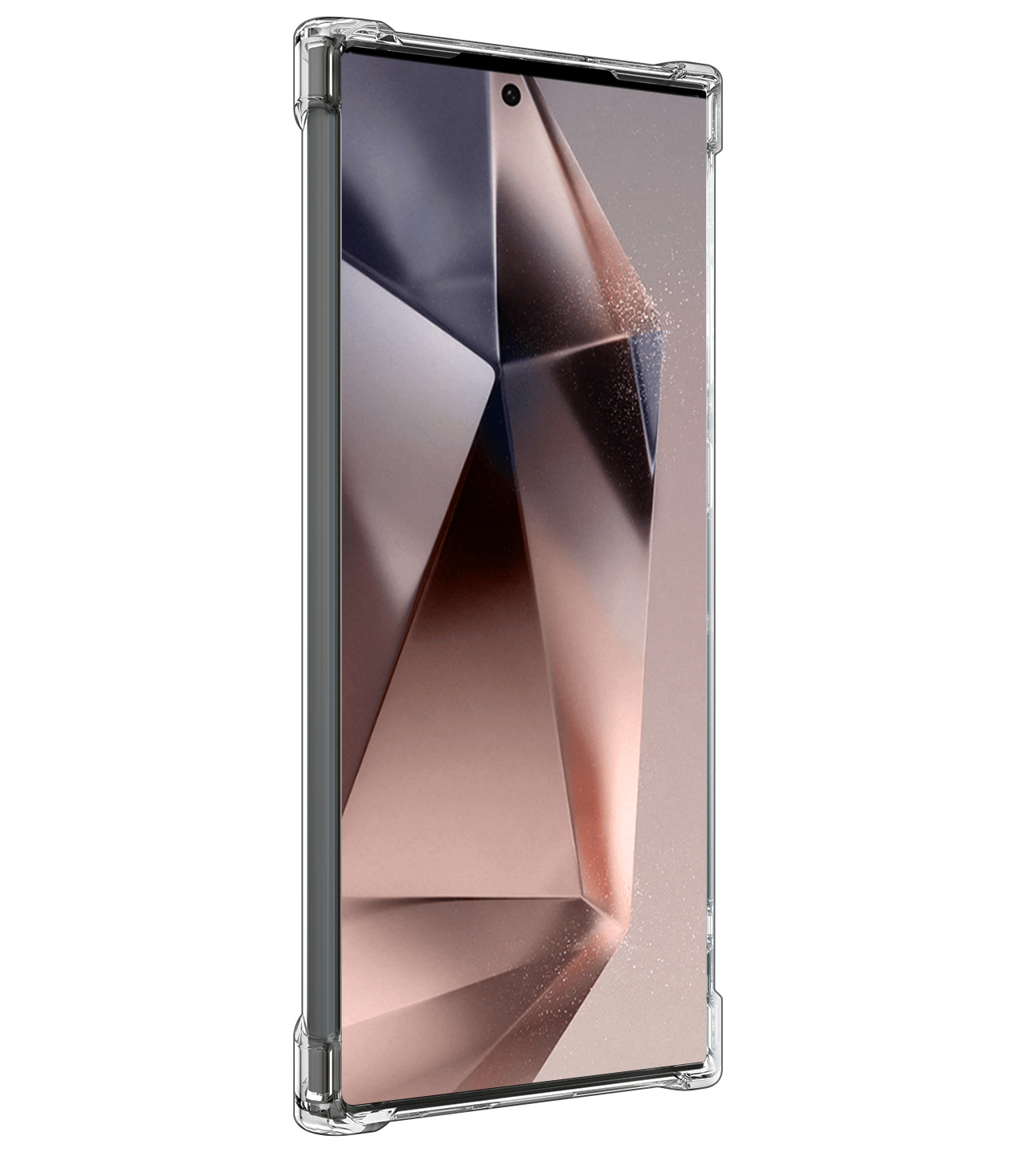 Nomfy Hoesje Geschikt voor Samsung S24 Ultra Hoesje Pasjeshouder Shockproof Pas Houder - Hoesje Geschikt voor Samsung Galaxy S24 Ultra Hoes Met Kaarthouder - Transparant - 2 PACK