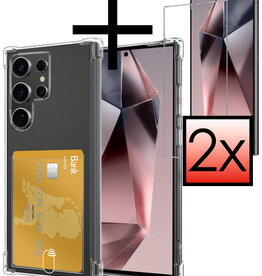 NoXx NoXx Samsung Galaxy S24 Ultra Hoesje Pashouder Met 2x Screenprotector