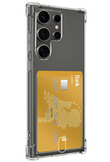 BASEY. Hoes Geschikt voor Samsung S24 Ultra Hoesje Shock Proof Case Hoes Met 2x Screenprotector - Hoesje Geschikt voor Samsung Galaxy S24 Ultra Hoes Cover Shockproof - Transparant