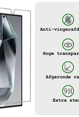 BASEY. Hoes Geschikt voor Samsung S24 Ultra Hoesje Shock Proof Case Hoes Met 2x Screenprotector - Hoesje Geschikt voor Samsung Galaxy S24 Ultra Hoes Cover Shockproof - Transparant