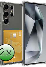 BASEY. Hoes Geschikt voor Samsung S24 Ultra Hoesje Shock Proof Case Hoes - Hoesje Geschikt voor Samsung Galaxy S24 Ultra Hoes Cover Shockproof - Transparant - 2 Stuks