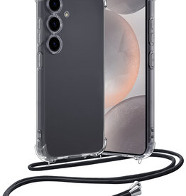 Nomfy Nomfy Samsung Galaxy S24 Plus Hoesje Transparant Shockproof Met Zwart Koord