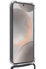 Nomfy Hoesje Geschikt voor Samsung S24 Plus Hoesje Shock Proof Transparant Met Telefoonketting Case Shock Koord - Hoesje Geschikt voor Samsung Galaxy S24 Plus Shock Proof Case Met Koord - Transparant
