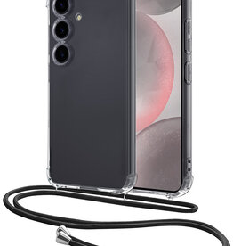 NoXx NoXx Samsung Galaxy S24 Plus Hoesje Transparant Shockproof Met Zwart Koord