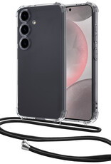 NoXx Hoes Geschikt voor Samsung S24 Hoesje Transparant Met Telefoonkoord Cover Shock Proof Case Koord Hoes