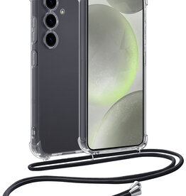 BASEY. BASEY. Samsung Galaxy S24 Plus Hoesje Transparant Shockproof Met Zwart Koord
