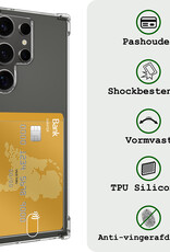 BASEY. Hoes Geschikt voor Samsung S24 Ultra Hoesje Shock Proof Case Hoes Met 2x Screenprotector - Hoesje Geschikt voor Samsung Galaxy S24 Ultra Hoes Cover Shockproof - Transparant
