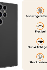 Nomfy Hoesje Geschikt voor Samsung S24 Ultra Hoesje Siliconen Cover Case - Hoes Geschikt voor Samsung Galaxy S24 Ultra Hoes Back Case - 2-PACK - Transparant