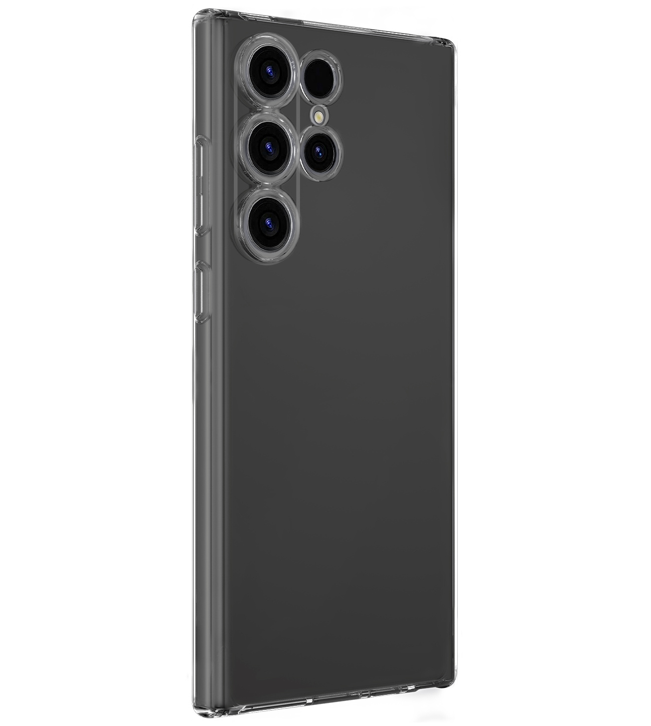 NoXx Hoes Geschikt voor Samsung S24 Ultra Hoesje Cover Siliconen Back Case Hoes Met Screenprotector - Transparant