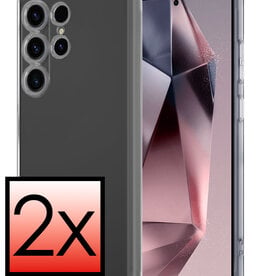 NoXx NoXx Samsung Galaxy S24 Ultra Hoesje Siliconen - Transparant - 2 PACK
