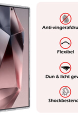 NoXx Hoes Geschikt voor Samsung S24 Ultra Hoesje Cover Siliconen Back Case Hoes - Transparant - 2x