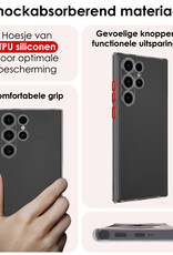 NoXx Hoes Geschikt voor Samsung S24 Ultra Hoesje Cover Siliconen Back Case Hoes - Transparant - 2x