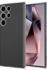 NoXx Hoes Geschikt voor Samsung S24 Ultra Hoesje Cover Siliconen Back Case Hoes - Transparant