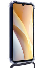 Nomfy Hoesje Geschikt voor Samsung A15 Hoesje Shock Proof Transparant Met Telefoonketting Case Shock Koord - Hoesje Geschikt voor Samsung Galaxy A15 Shock Proof Case Met Koord - Transparant