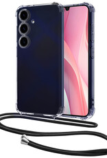 NoXx Hoes Geschikt voor Samsung A15 Hoesje Transparant Met Telefoonkoord Cover Shock Proof Case Koord Hoes