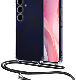 NoXx NoXx Samsung Galaxy A15 Hoesje Transparant Shockproof Met Zwart Koord