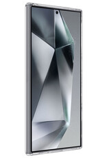 BASEY. Hoes Geschikt voor Samsung S24 Ultra Hoesje Siliconen Back Cover Case Met 2x Screenprotector - Hoesje Geschikt voor Samsung Galaxy S24 Ultra Hoes Cover Hoesje - Transparant