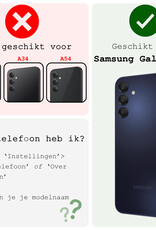 BASEY. Hoes Geschikt voor Samsung A15 Hoesje Shock Proof Case Met Koord Shock Hoes Met Koord - Hoesje Geschikt voor Samsung Galaxy A15 Hoes Cover Met Koord - Transparant