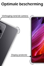 Nomfy Hoesje Geschikt voor Xiaomi Redmi Note 12 Pro Hoesje Shock Proof Cover Case Shockproof Met Screenprotector - Hoes Geschikt voor Xiaomi Redmi Note 12 Pro Hoes Siliconen Back Case - Transparant