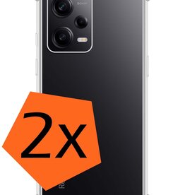 Nomfy Nomfy Xiaomi Redmi Note 12 Pro Hoesje Shockproof - Transparant - 2 PACK
