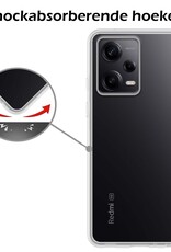 Nomfy Hoesje Geschikt voor Xiaomi Redmi Note 12 Pro Hoesje Siliconen Cover Case Met Screenprotector - Hoes Geschikt voor Xiaomi Redmi Note 12 Pro Hoes Back Case - Transparant