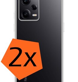 Nomfy Nomfy Xiaomi Redmi Note 12 Pro Hoesje Siliconen - Transparant - 2 PACK