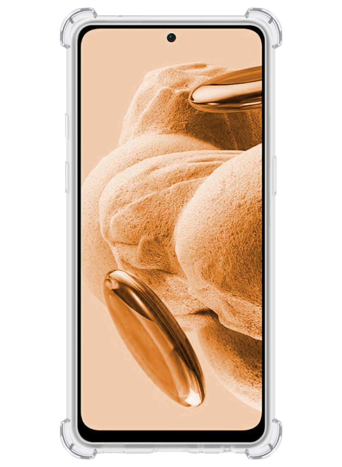Nomfy Hoesje Geschikt voor Xiaomi Redmi Note 12 5G Hoesje Shock Proof Cover Case Shockproof Met 2x Screenprotector - Hoes Geschikt voor Xiaomi Redmi Note 12 5G Hoes Siliconen Back Case - Transparant