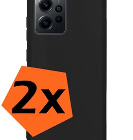 Nomfy Nomfy Xiaomi Redmi Note 12 5G Hoesje Siliconen - Zwart - 2 PACK