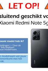 Nomfy Hoesje Geschikt voor Xiaomi Redmi Note 12 5G Hoesje Siliconen Cover Case - Hoes Geschikt voor Xiaomi Redmi Note 12 5G Hoes Back Case - Transparant