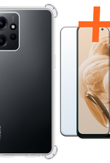 Nomfy Hoesje Geschikt voor Xiaomi Redmi Note 12 4G Hoesje Shock Proof Cover Case Shockproof Met Screenprotector - Hoes Geschikt voor Xiaomi Redmi Note 12 4G Hoes Siliconen Back Case - Transparant