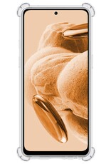 Nomfy Hoesje Geschikt voor Xiaomi Redmi Note 12 4G Hoesje Shock Proof Cover Case Shockproof Met 2x Screenprotector - Hoes Geschikt voor Xiaomi Redmi Note 12 4G Hoes Siliconen Back Case - Transparant