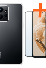 Nomfy Hoesje Geschikt voor Xiaomi Redmi Note 12 4G Hoesje Siliconen Cover Case Met Screenprotector - Hoes Geschikt voor Xiaomi Redmi Note 12 4G Hoes Back Case - Transparant