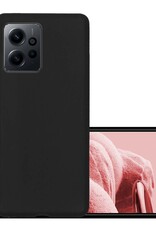 NoXx Hoes Geschikt voor Xiaomi Redmi Note 12 4G Hoesje Cover Siliconen Back Case Hoes - Zwart