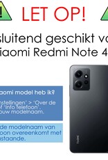 NoXx Hoes Geschikt voor Xiaomi Redmi Note 12 4G Hoesje Cover Siliconen Back Case Hoes - Zwart - 2x