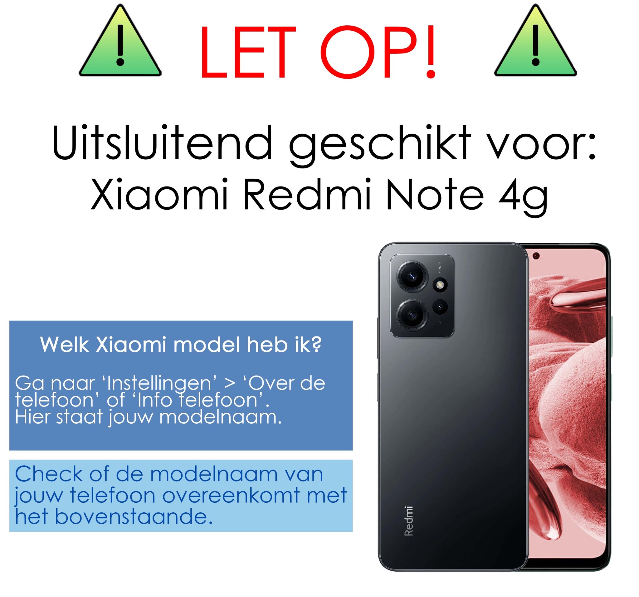 NoXx Hoes Geschikt voor Xiaomi Redmi Note 12 4G Hoesje Cover Siliconen Back Case Hoes - Zwart - 2x