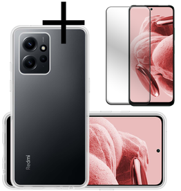 NoXx NoXx Xiaomi Redmi Note 12 4G Hoesje Siliconen Met Screenprotector - Transparant