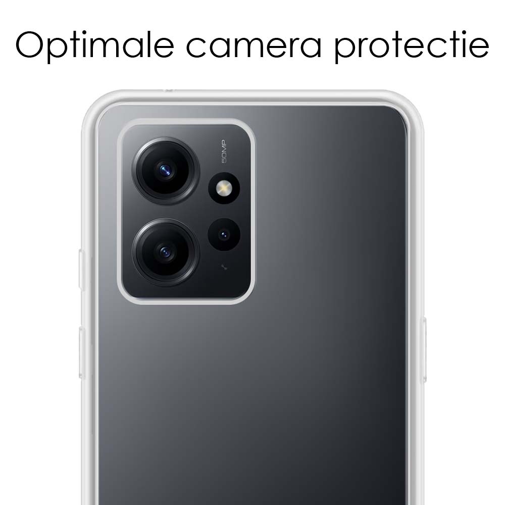 NoXx Hoes Geschikt voor Xiaomi Redmi Note 12 4G Hoesje Cover Siliconen Back Case Hoes Met Screenprotector - Transparant