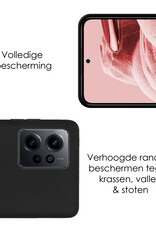 NoXx Hoes Geschikt voor Xiaomi Redmi Note 12 4G Hoesje Cover Siliconen Back Case Hoes Met Screenprotector - Zwart