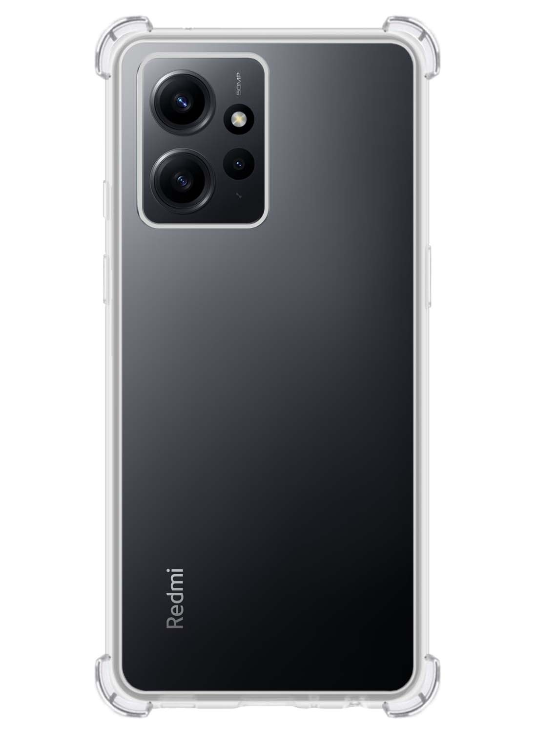 NoXx Hoes Geschikt voor Xiaomi Redmi Note 12 4G Hoesje Siliconen Cover Shock Proof Back Case Shockproof Hoes Met 2x Screenprotector - Transparant