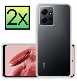 NoXx NoXx Xiaomi Redmi Note 12 5G Hoesje Siliconen - Transparant - 2 PACK
